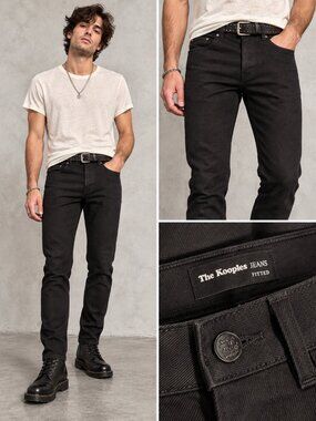 The Kooples Men's Black Slim Fit Denim Jeans Waist 32 NWT